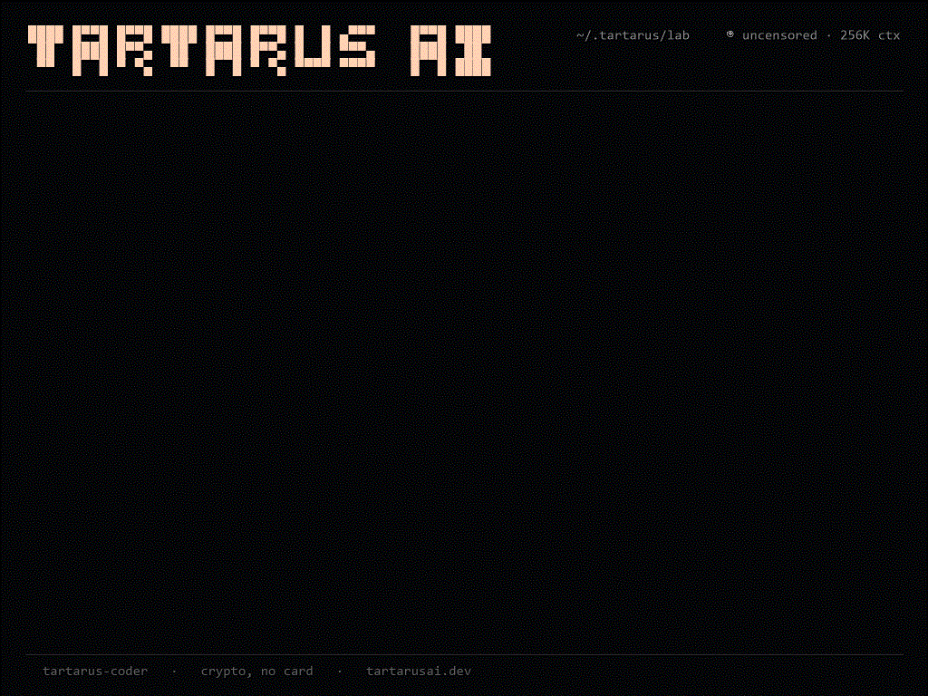tartarusai-cli writing a Log4Shell lab PoC and scanner — a patched, public CVE that mainstream AI agents refuse